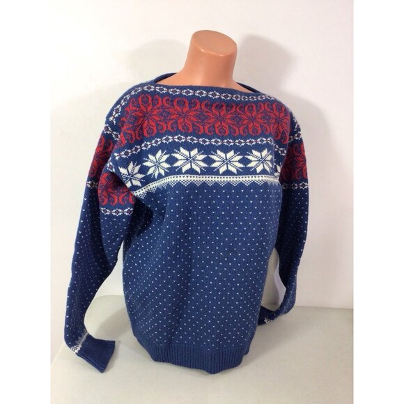 Vintage Nordic Wool Sweater Snowflakes Womens Large - Picture 4 of 8